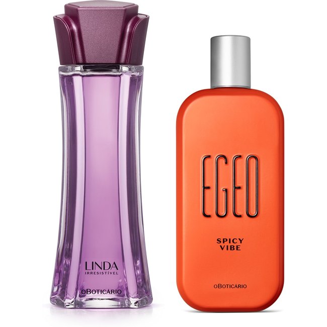 Combo Perfumaria: Egeo Spicy Vibe 90ml + Linda Irresistível 100ml