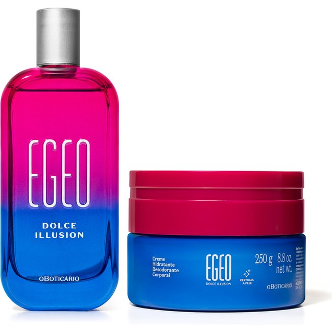 Combo Egeo Dolce Illusion: Desodorante Colônia 90ml + Creme Desodorante Corporal 250g