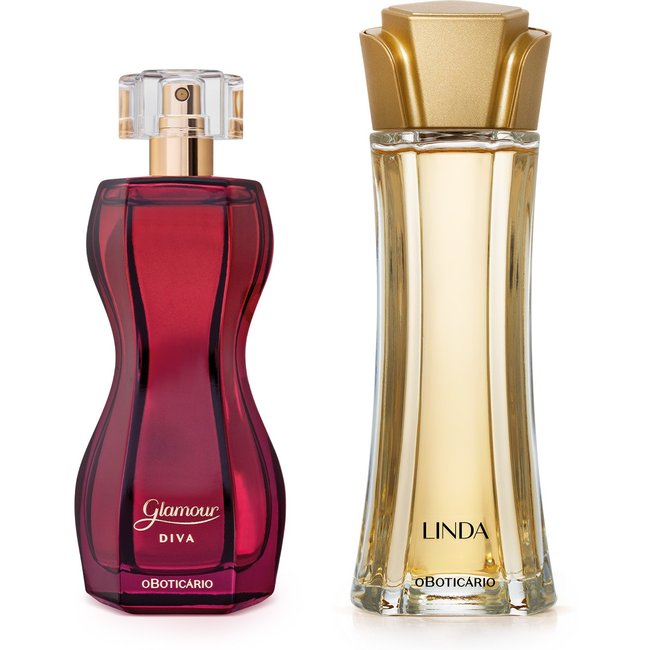 Combo Perfumaria Feminina: Linda 100ml + Glamour Diva 75ml