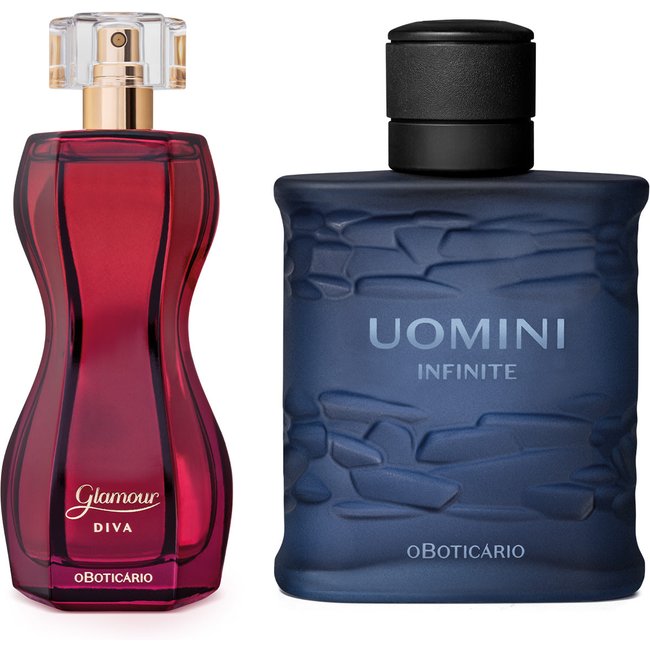 Combo Perfumaria Para Casal: Uomini Infinite 100ml + Glamour Diva 75ml
