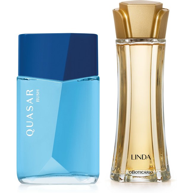 Combo Perfumaria Para Casal: Quasar Rush 100ml + Linda 100ml