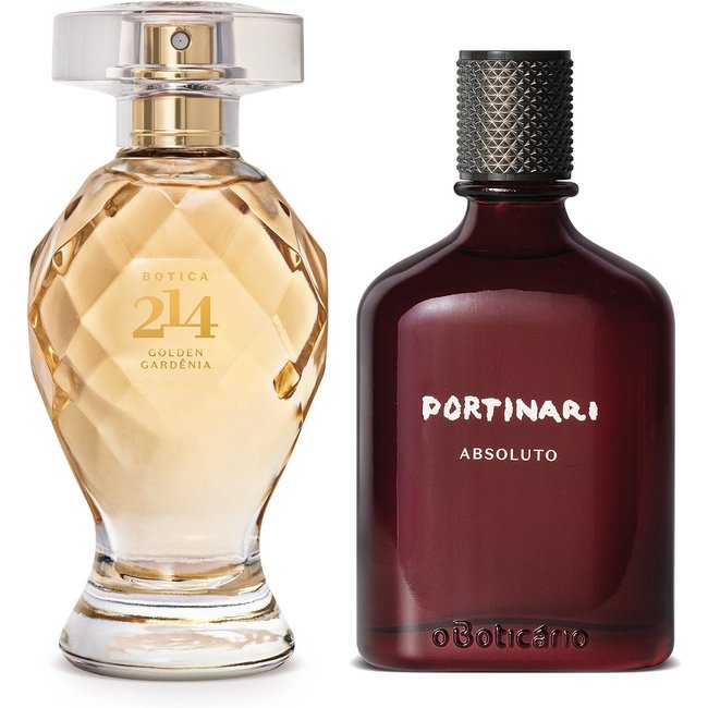 Combo Perfumaria Para Casal: Botica 214 Golden Gardênia 75ml + Portinari Absoluto 100ml