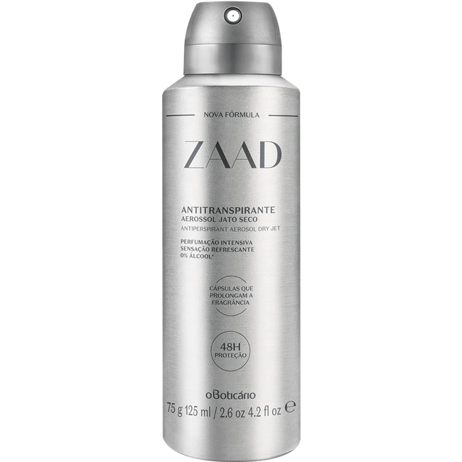 Desodorante Antitranspirante Aerossol Zaad 75g/125ml