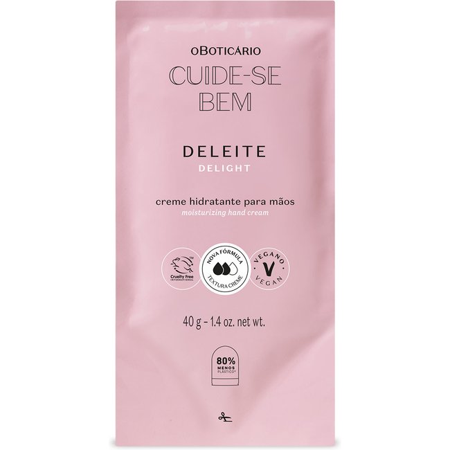 Refil Creme Hidratante para Mãos Cuide-se Bem Deleite 40g