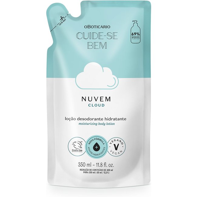 Refil Loção Desodorante Hidratante Cuide-se Bem Nuvem 350ml