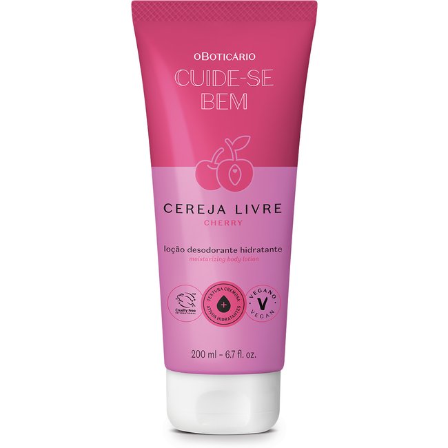 Loção Hidratante Desodorante Corporal Cuide-se Bem Cereja Livre 200ml