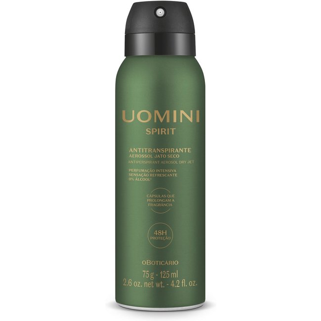 Desodorante Antitranspirante Aerossol Uomini Spirit 75g/125ml