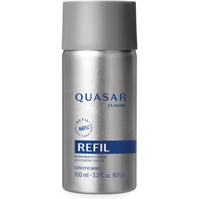 Refil Quasar Classic Desodorante Colônia 100ml