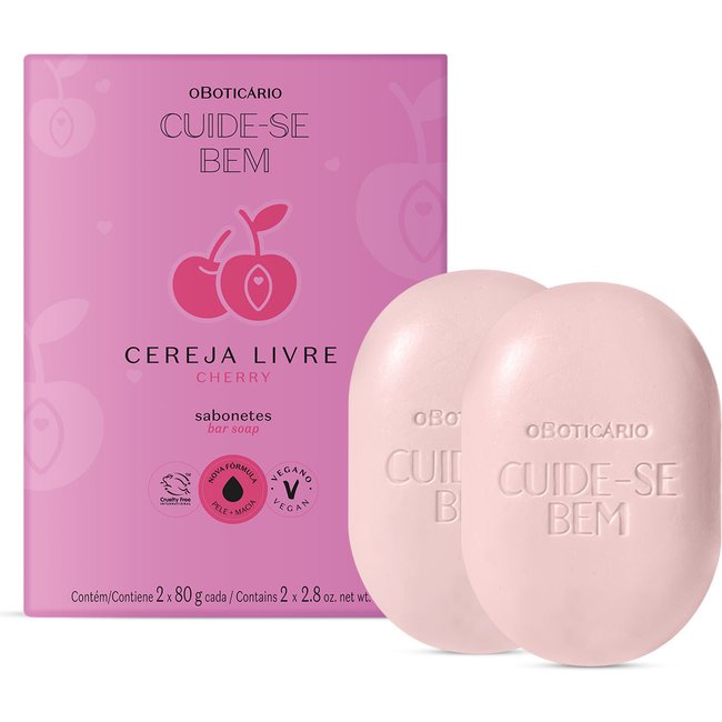 Sabonete Em Barra Cuide-Bem Cereja Livre 2x80g