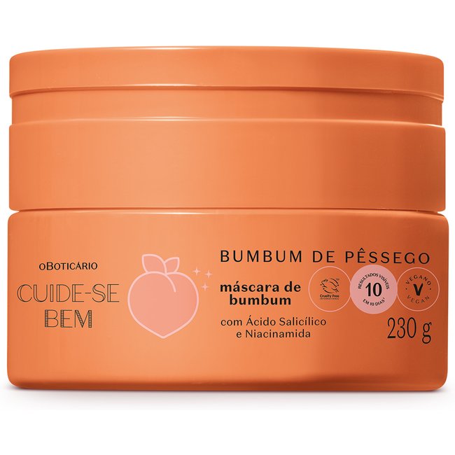 Máscara de Hidratação Cuide-se Bem Bumbum de Pêssego 230g