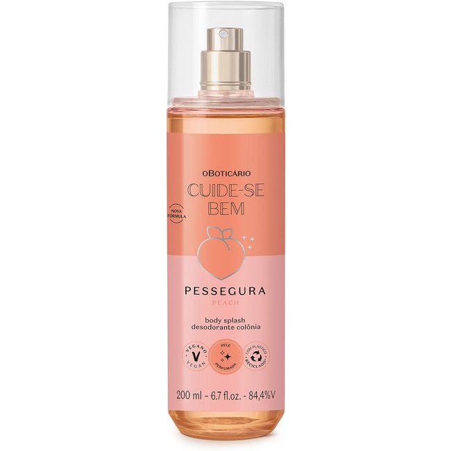 Body Splash Desodorante Colônia Cuide-se Bem Pessegura 200ml