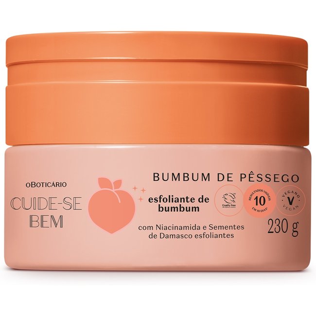Creme Esfoliante de Bumbum Cuide-se Bem Bumbum de Pêssego 230g