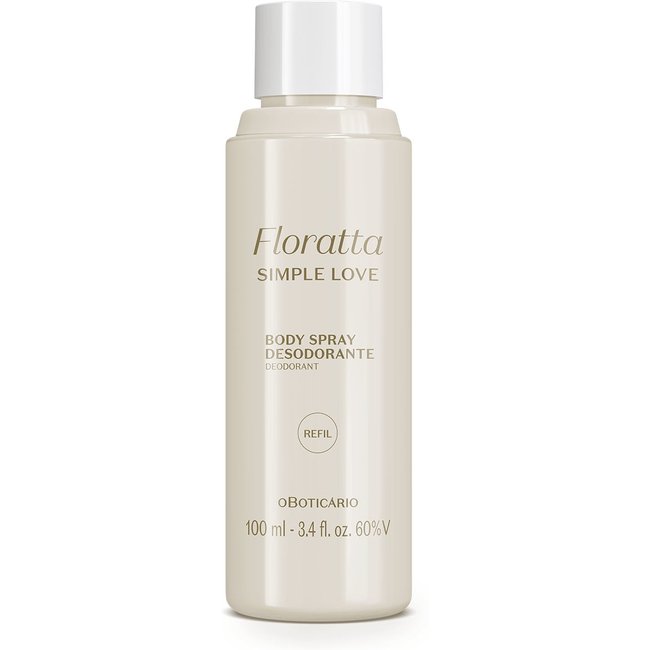 Refil Body Spray Desodorante Floratta Simple Love 100ml