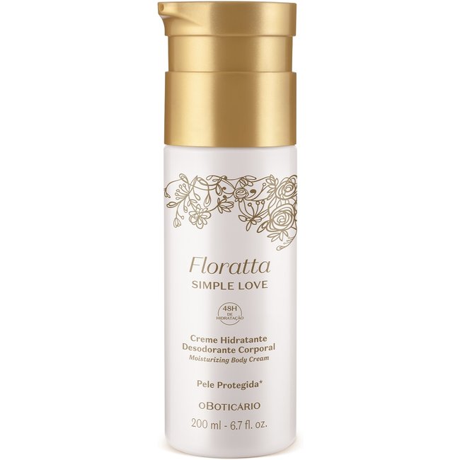 Creme Hidratante Desodorante Corporal Floratta Simple Love 200ml