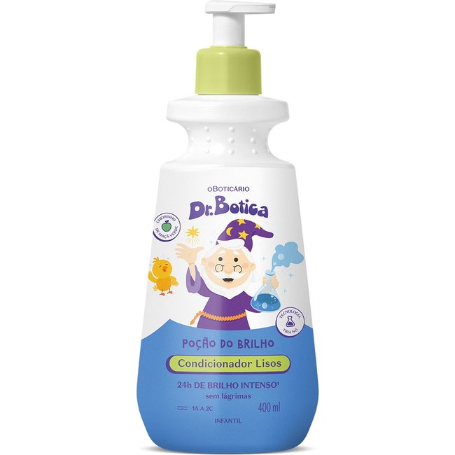 Condicionador Infantil Cabelos Lisos 1A À 2C Dr.Botica Poção do Brilho 400ml