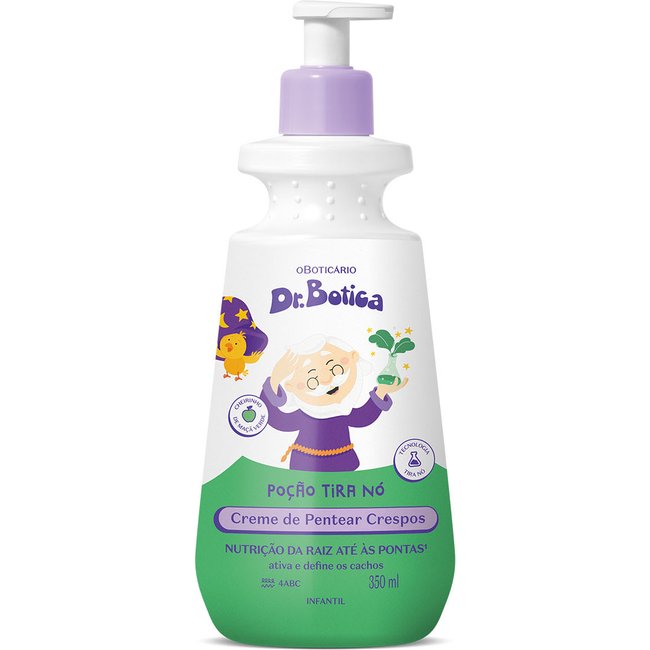 Creme Para Pentear Infantil Cabelos Crespos 4 ABC Dr.Botica Poção Tira Nó 350ml