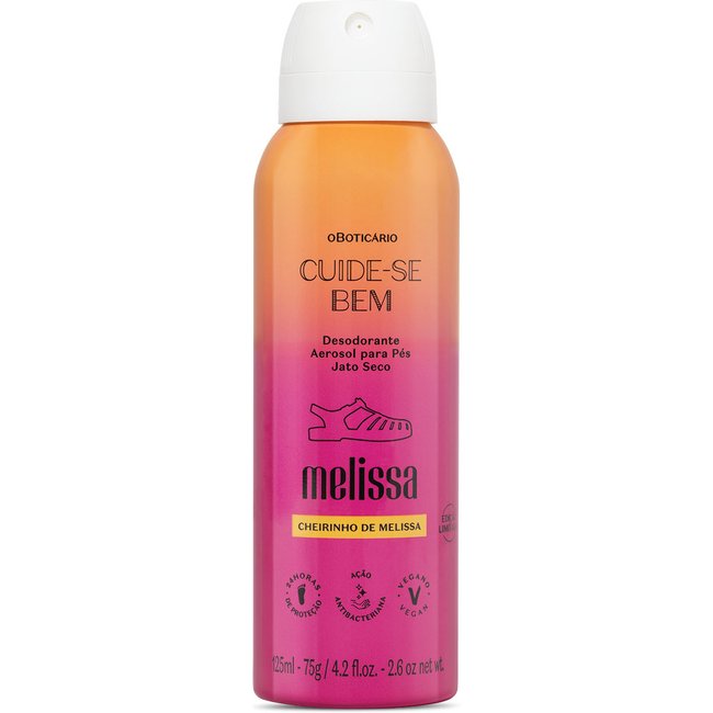 Desodorante Aerosol para Pés Cuide-se Bem Melissa 125ml
