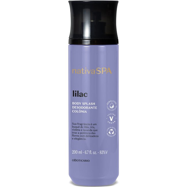 Nativa Spa Lilac Body Splash Desodorante Colônia 200ml