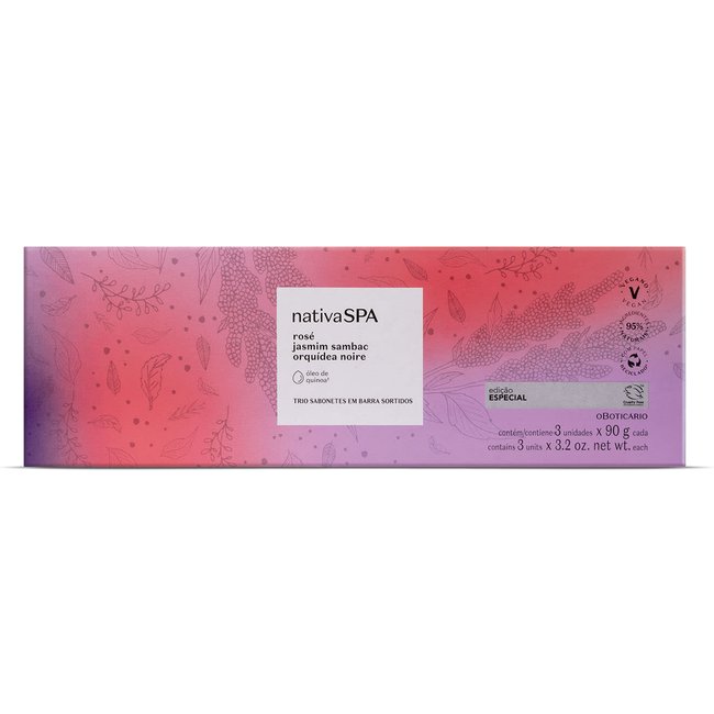 Trio Sabonetes em Barra Nativa SPA Flores 3x90g
