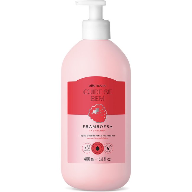 Loção Desodorante Hidratante Cuide-se Bem Feira Framboesa 400ml