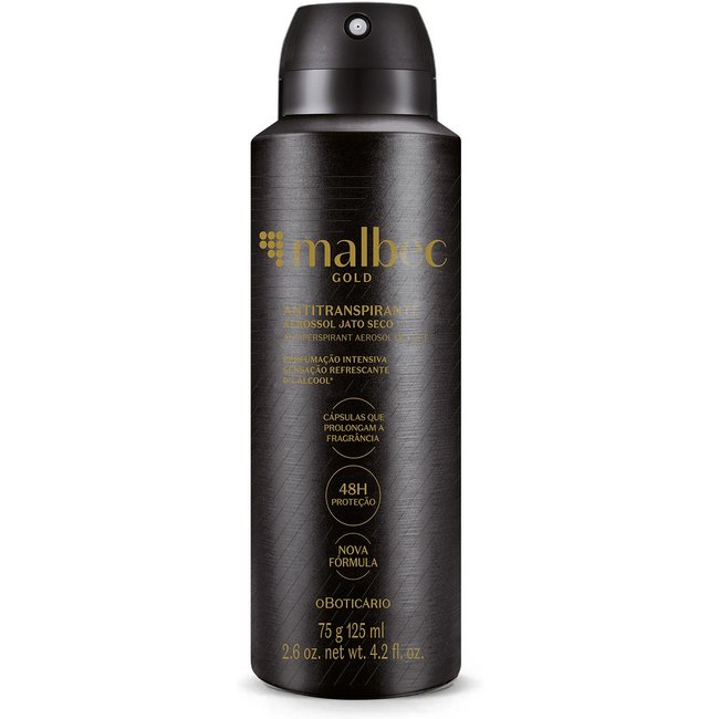 Desodorante Antitranspirante Aerossol Malbec Gold 75g/125ml