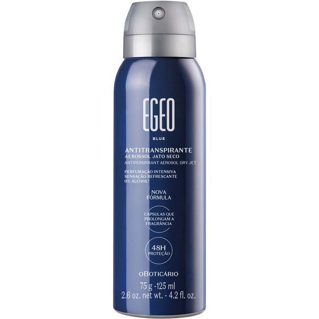 Desodorante Antitranspirante Aerossol Egeo Blue 75g/125ml