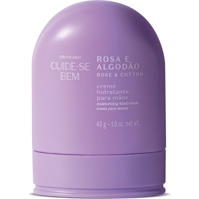 Creme Hidratante para Mãos Cuide-se Bem Rosa e Algodão 45g