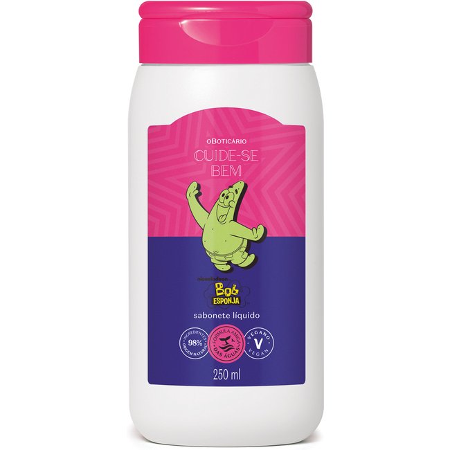 Sabonete Líquido Corporal Cuide-se Bem Bob Esponja Patrick Estrela 250ml