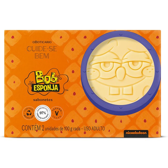 Sabonete em Barra Cuide-se Bem Bob Esponja 2x100g