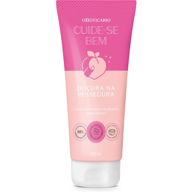 Creme Hidratante Deslizante Para Lâmina Cuide-se Bem Doçura na Pessegura 200ml