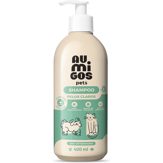 Shampoo Pelos Claros Au.Migos Pets 400ml