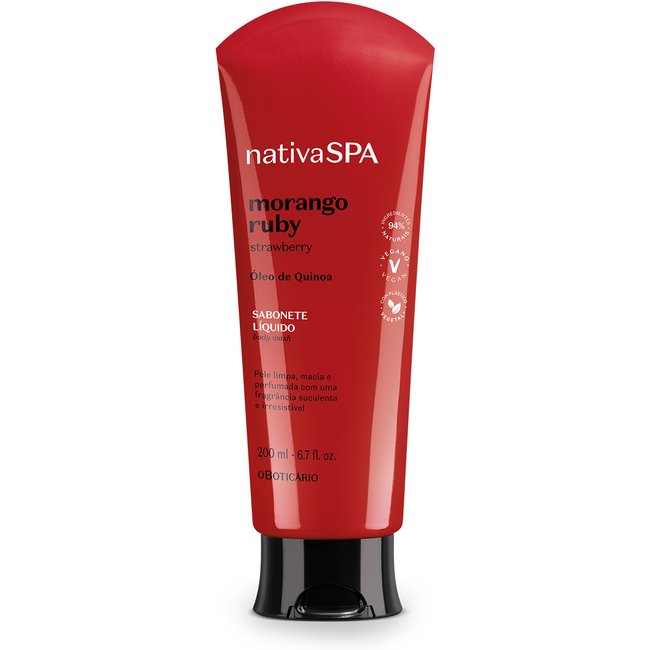 Sabonete Líquido Corporal Nativa SPA Morango Ruby 200ml