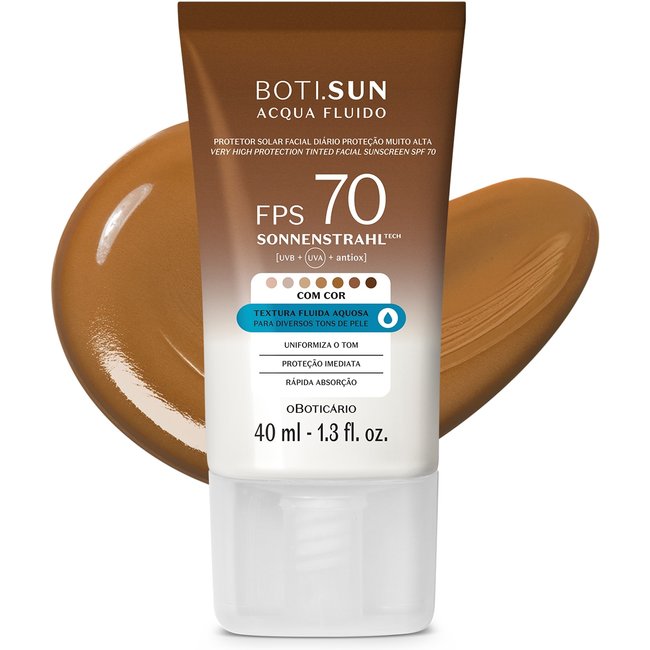 Protetor Solar Facial Com Cor FPS70 Boti.Sun 5.0 40ml