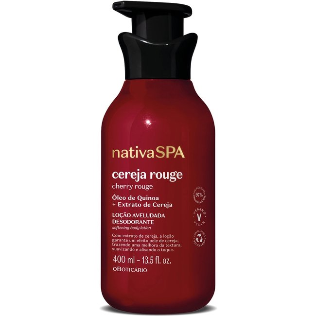 Loção Aveludada Desodorante Corporal Nativa Spa Cereja Rouge 400ml