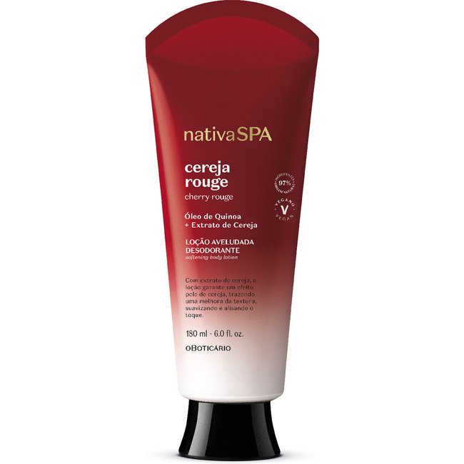 Loção Aveludada Desodorante Corporal Nativa Spa Cereja Rouge 180ml