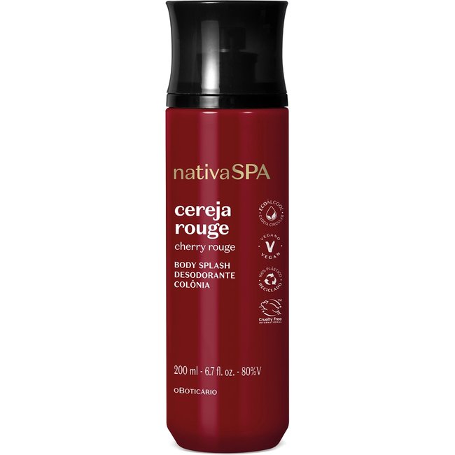 Body Splash Desodorante Colônia Nativa Spa Cereja Rouge 200ml