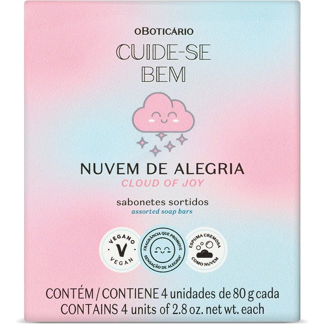 Kit Sabonetes Sortidos Cuide-se Bem Nuvem de Alegria 4x80g