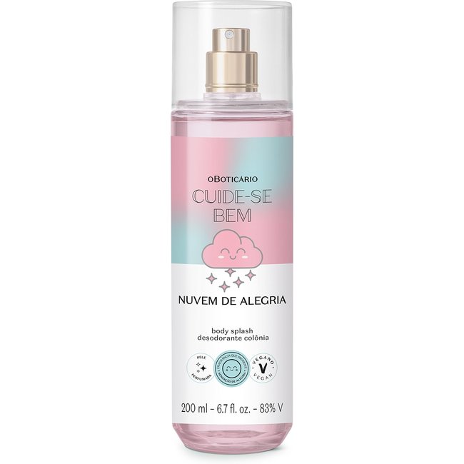 Body Splash Desodrante Colônia Cuide-se Bem Nuvem de Alegria 200ml
