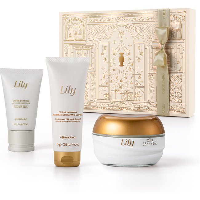 Kit Presente Natal Lily Acetinados (3 itens)