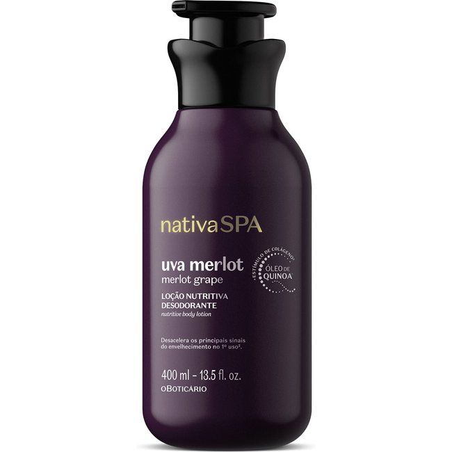 Loção Nutritiva Desodorante Nativa Spa Uva Merlot 400ml