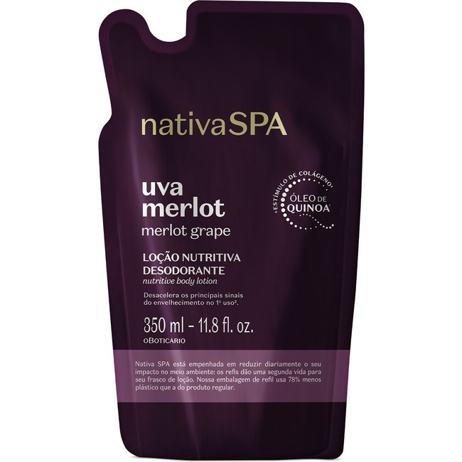 Refil Loção Nutritiva Desodorante Nativa Spa Uva Merlot 350ml