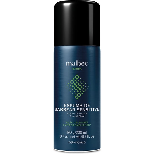 Espuma de Barbear Sensitive Malbec Barba 200ml