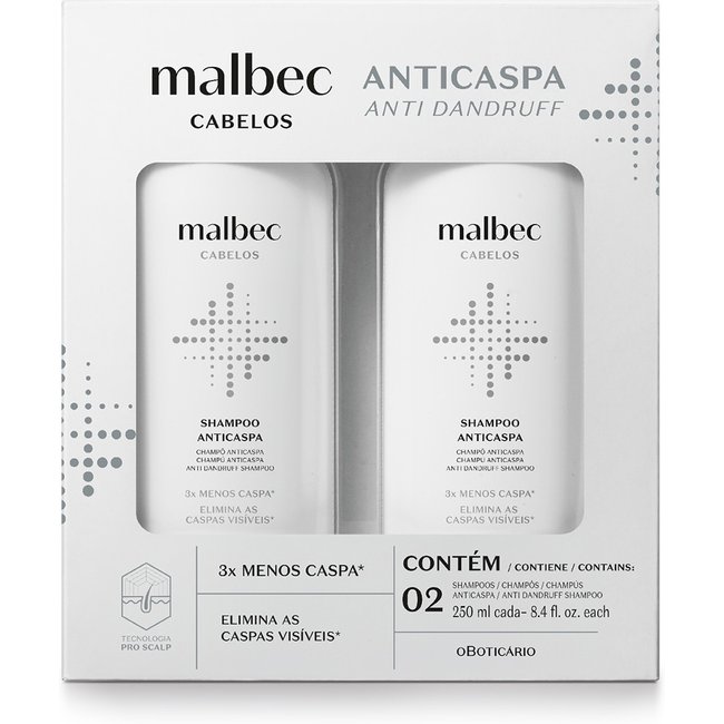 Kit Shampoo Anticaspa Malbec (2 itens)