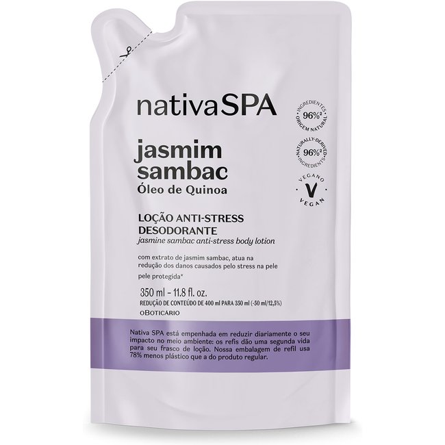 Refil Loção Corporal Anti-stress Nativa SPA Jasmim Sambac 400ml