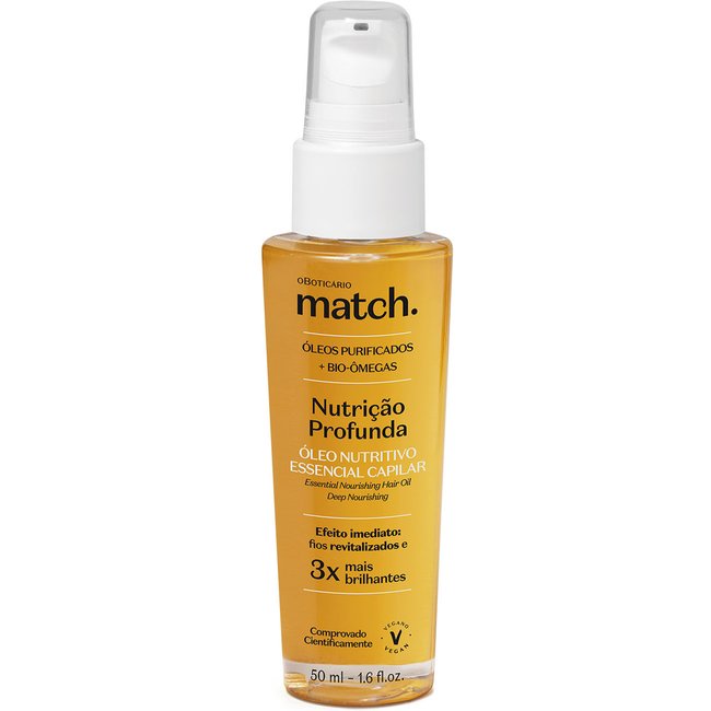 Óleo Nutritivo Essencial Capilar Match Nutrição Profunda 50ml