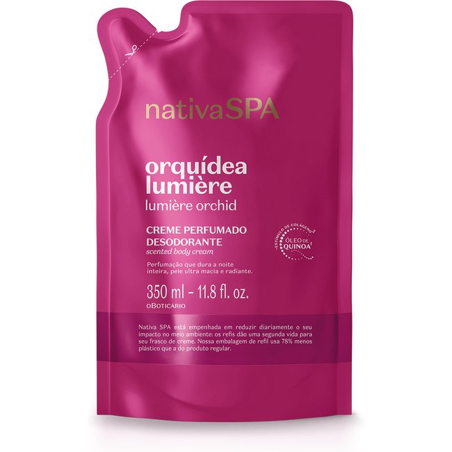 Refil Creme Perfumado Desodorante Nativa SPA Orquídea Lumière 350ml