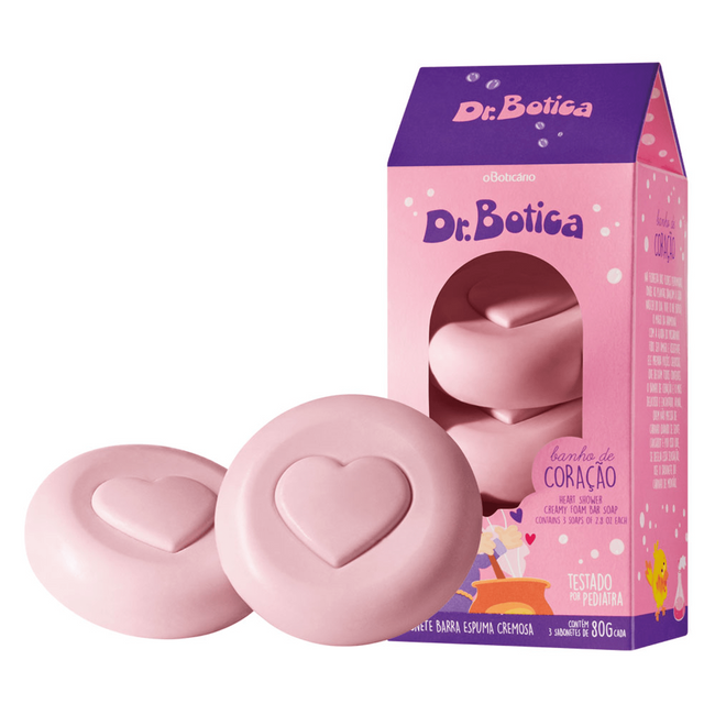 Sabonete Barra Trio Dr.Botica Banho do Coração 80g cada