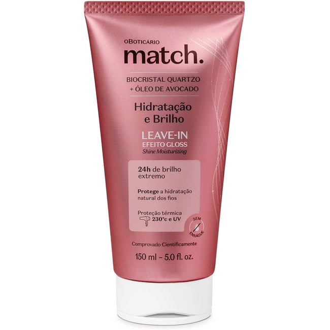 Leave-In Efeito Gloss Match Hidratação e Brilho 150ml