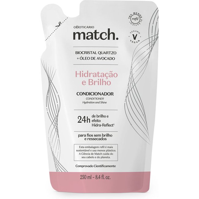 Refil Condicionador Match Hidratação e Brilho 250ml