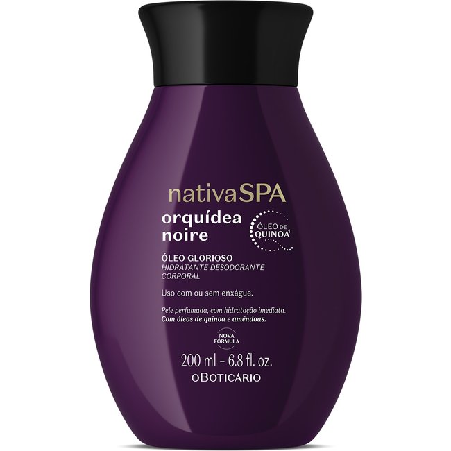 Óleo Glorioso Hidratante Desodorante Corporal Nativa Spa Orquídea Noire 200ml